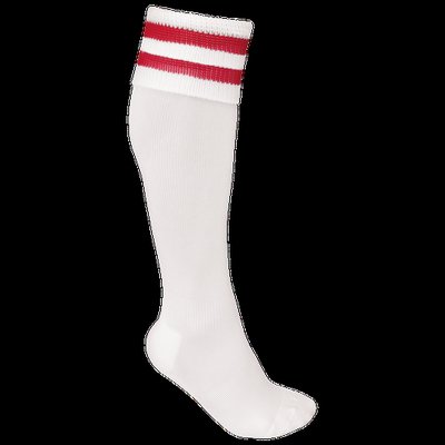 Calcetines deportivos altos White / Sporty Red 43/46 Eu