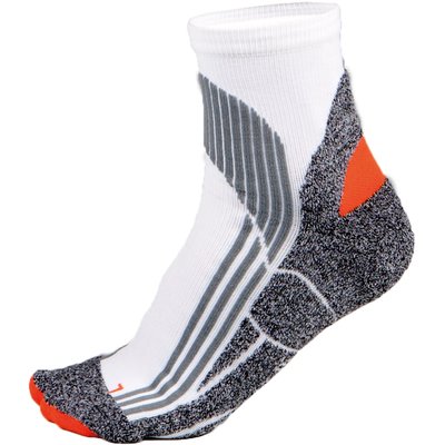 Calcetines técnicos running transpirables White / Grey / Orange 43/46 Eu