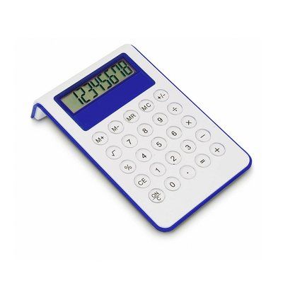 Calculadora de sobre mesa inclinada de 8 dígitos Azul