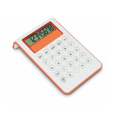 Calculadora de sobre mesa inclinada de 8 dígitos Naranja