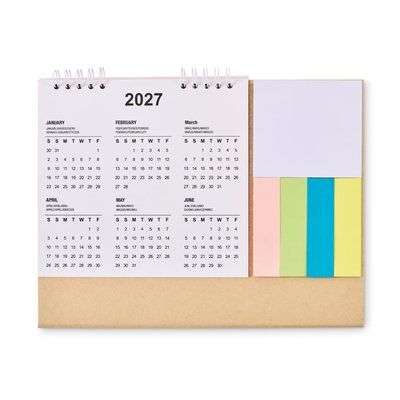 Calendario con bloc de notas