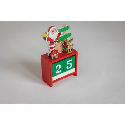 Calendario navideño de madera