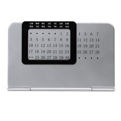 Calendario perpetuo de mesa Plata Talla Única Adulto