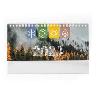 Calendario de sobremesa con anillas