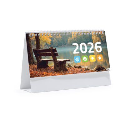 Calendario de sobremesa con anillas