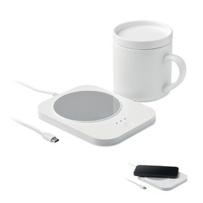 Calentador de tazas inalámbrico con taza cerámica