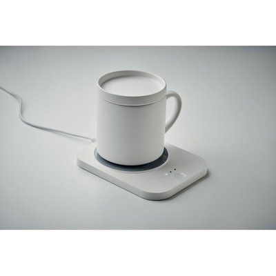 Calentador de tazas inalámbrico con taza cerámica