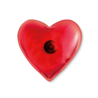 Calienta manos corazón acabado brillante Rojo