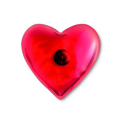Calienta manos corazón acabado brillante