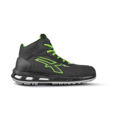 Calzado de seguridad ergonómico Black / Green 46 EU
