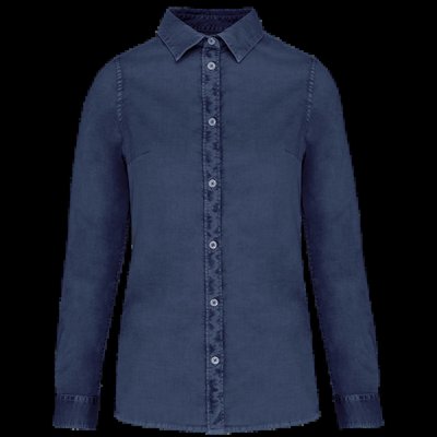 Camisa ajustada eco mujer Washed Navy L