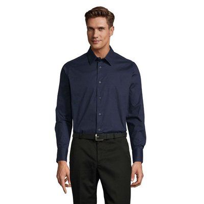 Camisa Ajustada Hombre Algodón/Elastano Dark Blue 5Xl