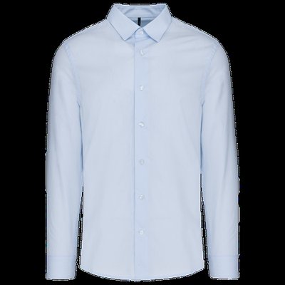 Camisa algodón para hombre entallada Striped Pale Blue / White Xxl
