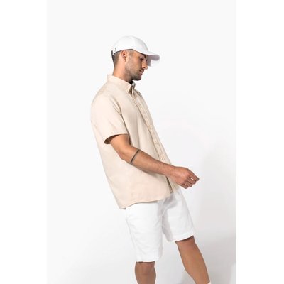 Camisa de algodón manga corta hombre