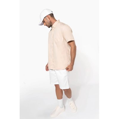 Camisa de algodón manga corta hombre