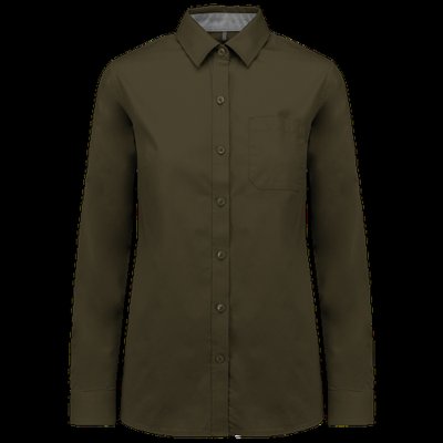 Camisa de algodón de manga larga Light khaki S