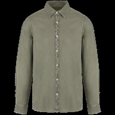 Camisa algodón orgánico hombre Washed Pale Khaki 3Xl