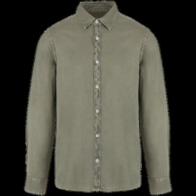Camisa algodón orgánico hombre Washed Pale Khaki S