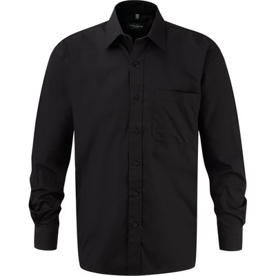 Camisa de algodón puro hombre Black 4XL