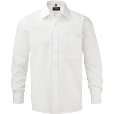 Camisa de algodón puro hombre White S