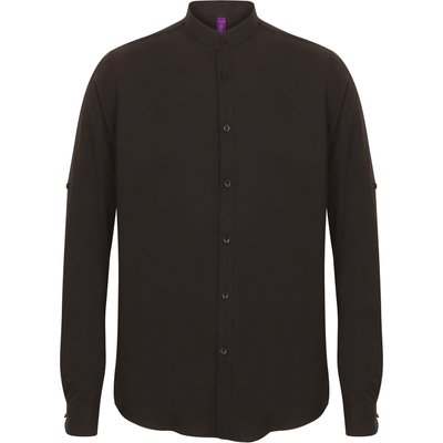 Camisa cocina cuello mao para hombre Black S