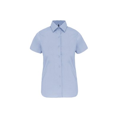 Camisa cómoda manga corta mujer Light Blue XXL