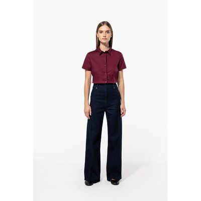 Camisa cómoda manga corta mujer