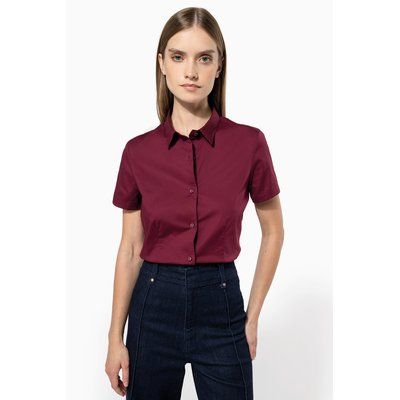 Camisa cómoda manga corta mujer