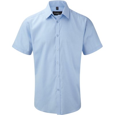 Camisa Corte ajustado manga corta hombre Light Blue XXL