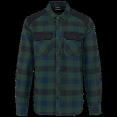 Camisa a cuadros algodón con bolsillos Forest Green / Navy Checked / Black XL