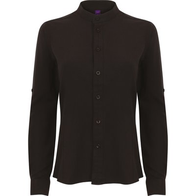 Camisa cuello mao antibacterias y antitranspiración Black L