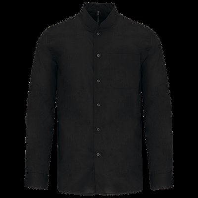 Camisa cuello mao hombre Black Xxl