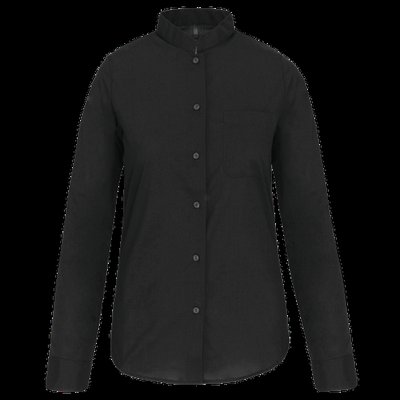 Camisa cuello mao de mujer Black L