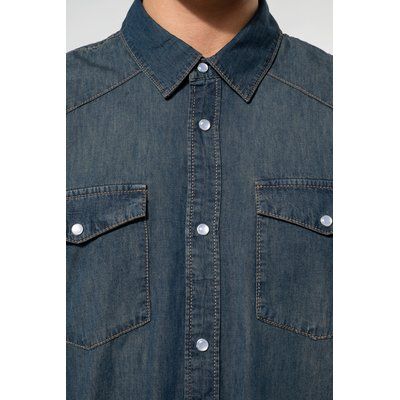 Camisa denim manga larga