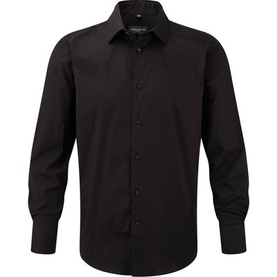 Camisa entallada larga hombre Black XL