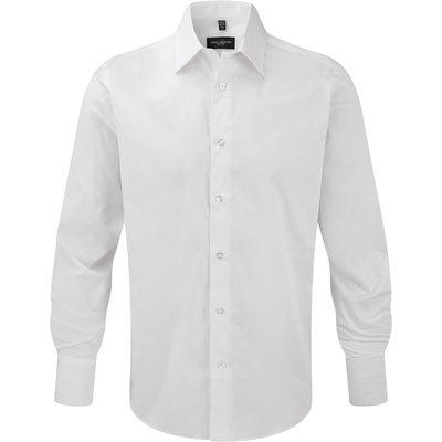 Camisa entallada larga hombre White M