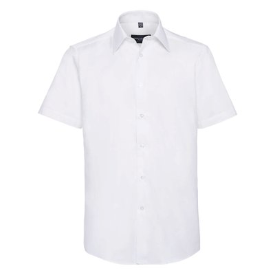 Camisa entallada de manga corta White XXL