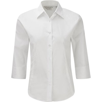 Camisa entallada media manga White XL