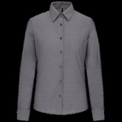 Camisa entallada mujer tejido de cuidado fácil Oxford Silver Xxl
