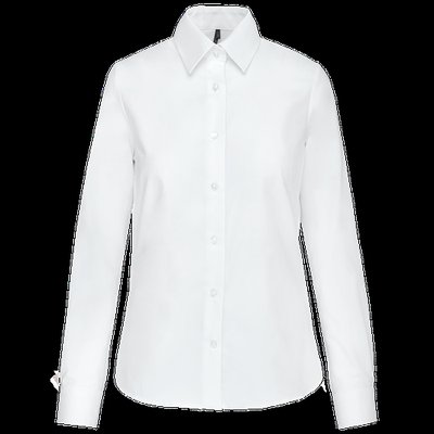 Camisa entallada mujer tejido de cuidado fácil White L