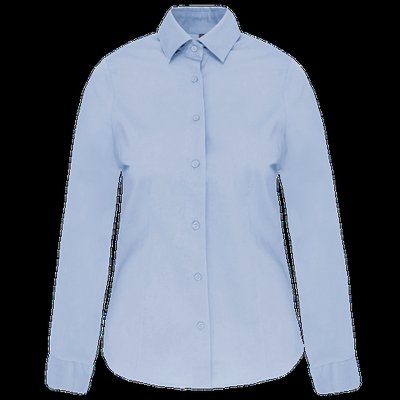 Camisa entallado manga larga mujer Light Blue Xs