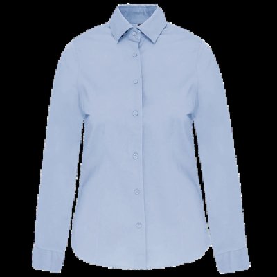 Camisa entallado manga larga mujer Light Blue Xxl