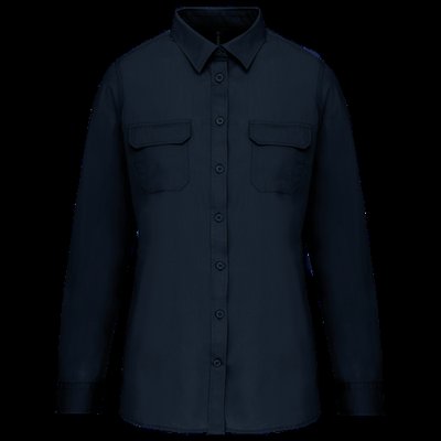 Camisa envejecida manga larga mujer Navy L