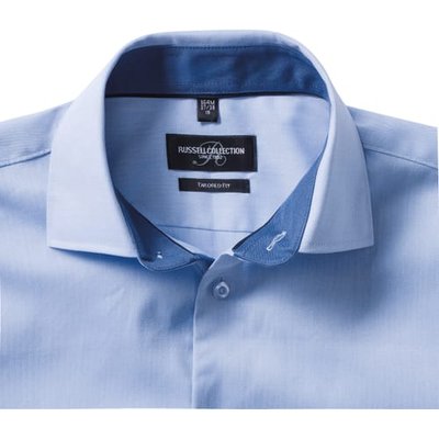 Camisa Espiga manga larga ajustada