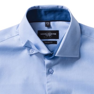 Camisa Espiga manga larga ajustada