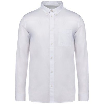 Camisa fibra ecológica hombre Washed white XL