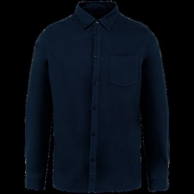 Camisa franela hombre algodón orgánico Navy Blue L