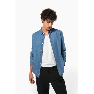 Camisa hombre algodón efecto Denim