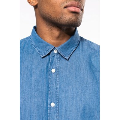 Camisa hombre algodón efecto Denim