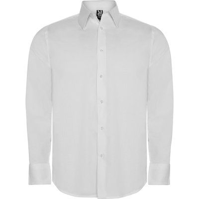 Camisa Hombre Manga Larga Tejido Stretch Blanco 3Xl